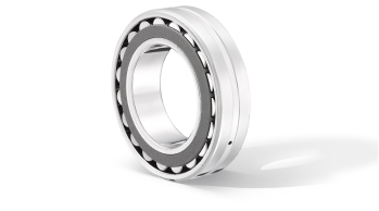 Spherical roller bearings with mechanical deflector