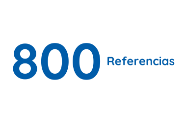 800 références