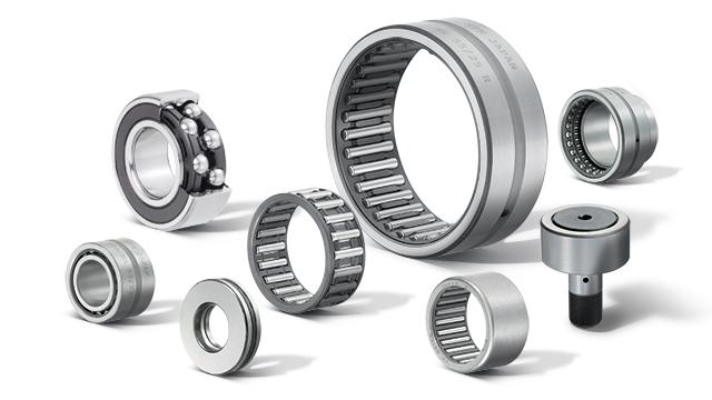 Needle roller bearings, cam followers and angular contact double row ball bearings