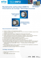 Cartridge bearings GEN 1: Assembly/disassembly